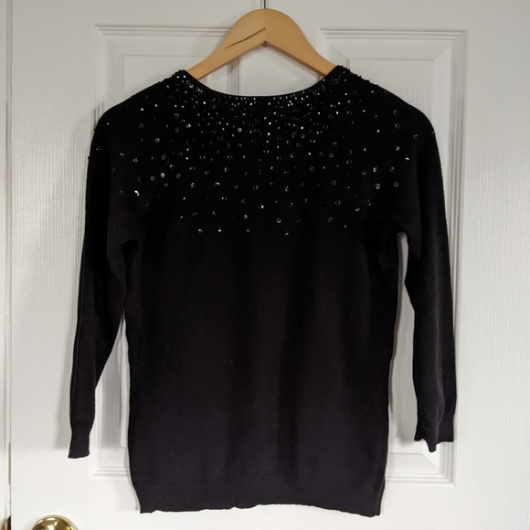GAP sequined sparkly black sweater - Picture 4 of 4